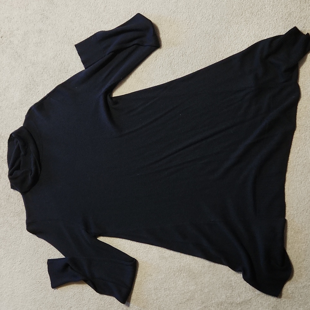 Apt. 9 Long Turtle Neck Sweater Cobalt Black - Medium